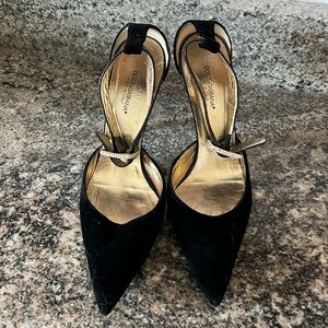 Dolce & Gabbana Suede, Snakeskin and Rhinestone Heels